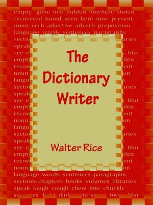 cover image of The Dictionary Writer